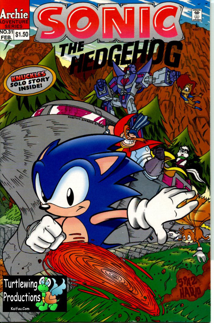 Sonic - Archie Adventure Series February 1996 Comic cover page
